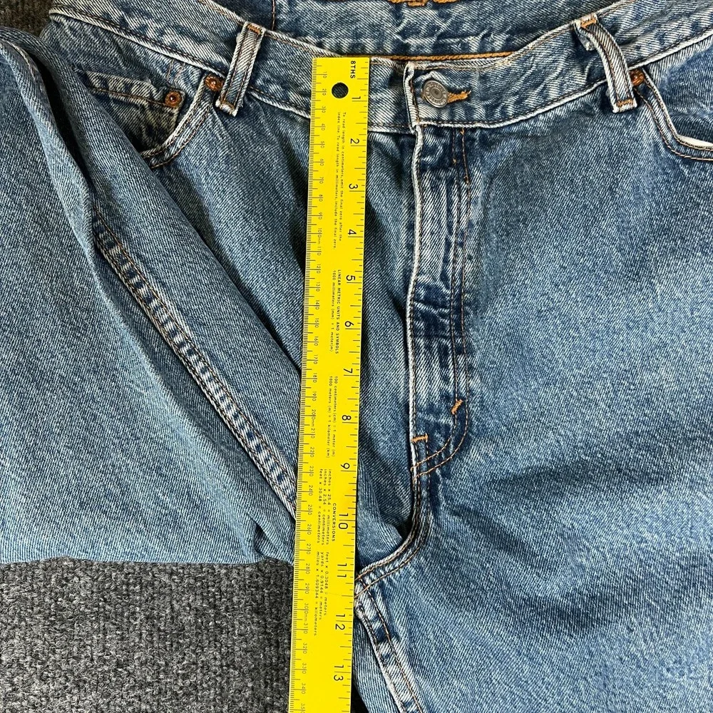 Levi's 550 Jeans Mens 32x32.5 Blue Denim Cotton Light Wash Mid Rise Straight Leg
